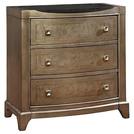 Transitional 2-Drawer Bedside Chest with USB